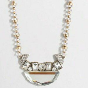 J Crew Geometric Mirror Centerpiece Statement Necklace NEW #C0741